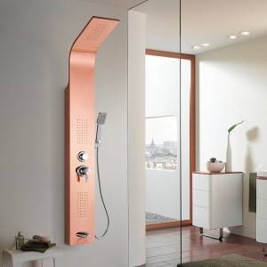 Discount Price Installing Acrylic Shower Wall Panels - Rose gold chrome shower panel four function – Chengpai