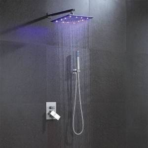 Factory best selling Industrial Exposed Shower - LED square shower head adjustable – Chengpai