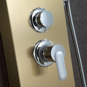 Golden chrome shower panel multi function