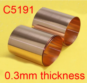 0.3mm thickness C5191 phosphor copper strip phosphorous bronze sheet phosphorized copper plate Elastic copper sheet