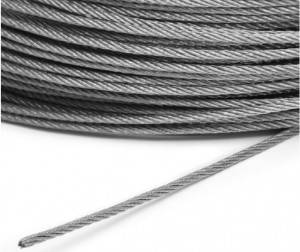 304 Grade 7 x 7 Stainless Steel Cable Wire Rope 3mm Dia