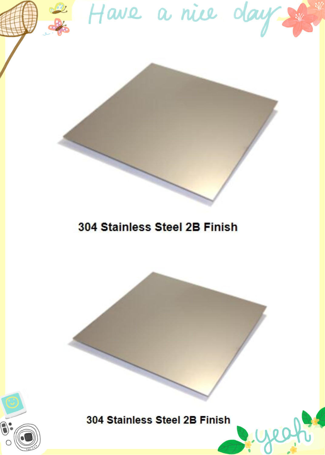 304 Stainless Steel 2B Finish