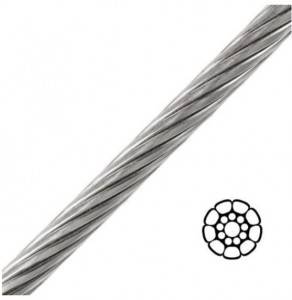 WIRE ROPE 1X19 COMPACT STRAND STAINLESS STEEL AISI 316