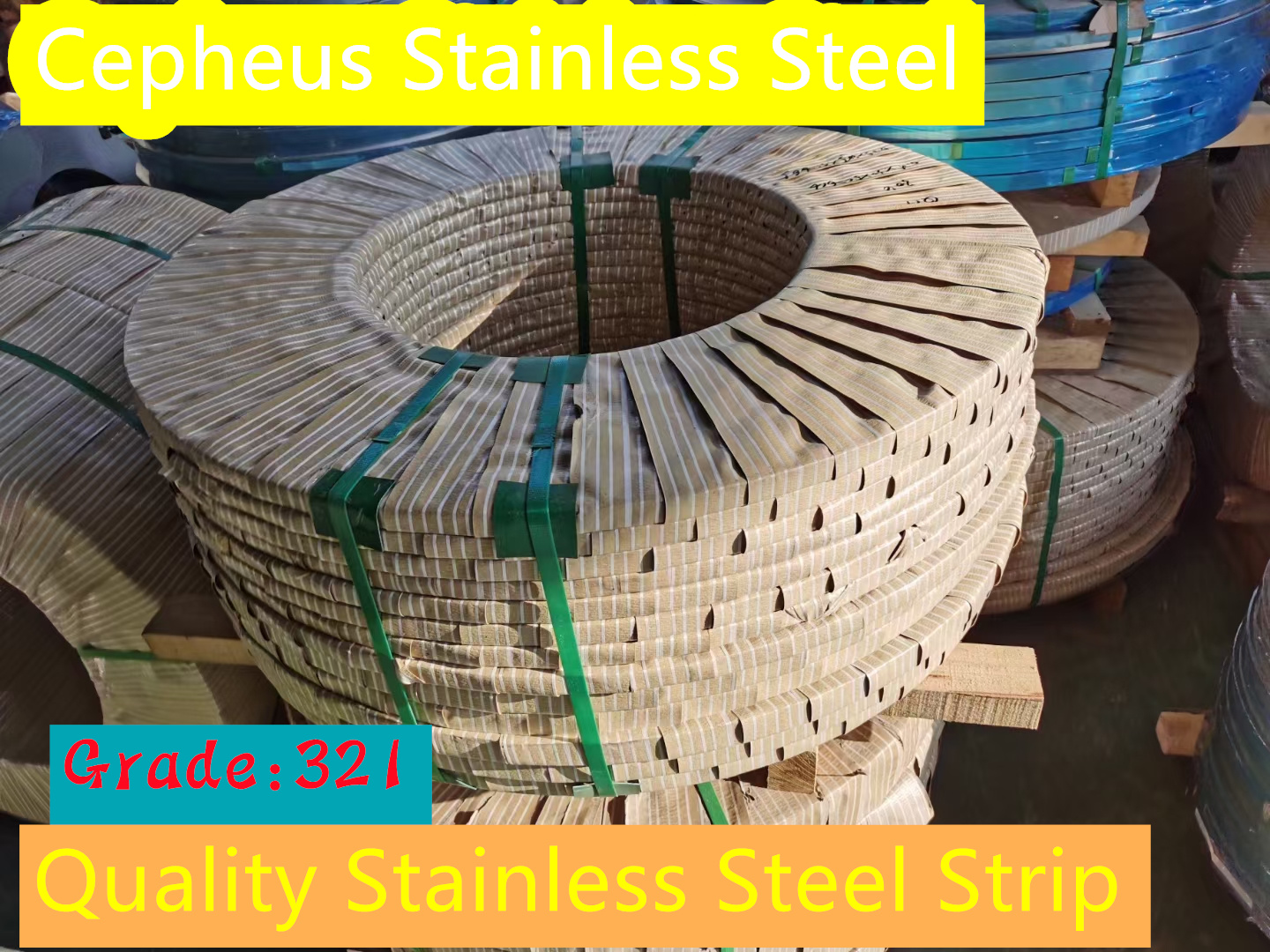 Factory made hot-sale Stainless Steel Bars - High quality 321 Stainless Steel Strips 0.7mm 0.8mm 1.0mm Cold Rolled SS Strip from China – Cepheus