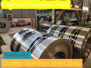 High quality 321 Stainless Steel Strips 0.7mm 0.8mm 1.0mm Cold Rolled SS Strip from China