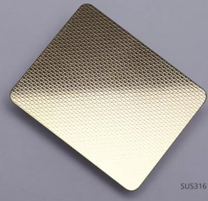 Embossed pearl linen pattern finish stainless steel sheets