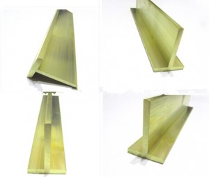 Copper Extruding T Window Center Frame Decotive Brass T Sections