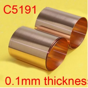 0.1mm thickness C5191 phosphor copper strip phosphorous bronze sheet phosphorized copper plate Elastic copper sheet