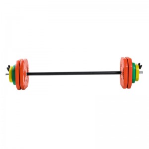 Solid cast iron rubber-coated barbell plates wholesale