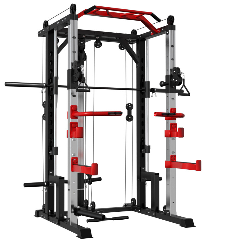 Rumah Latihan Kekuatan Komprehensif Peralatan Olahraga Squat Rack Smith Machine Wholesale