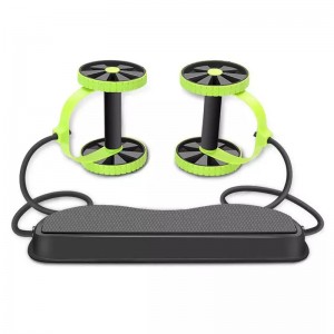 Multifunctional double pull belt fitness equipment abdominal muscle wheel wholesale