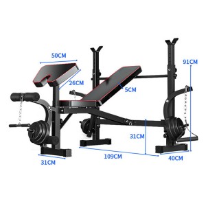 Multifunctional fitness equipment weightlifting bed bench press rack wholesale