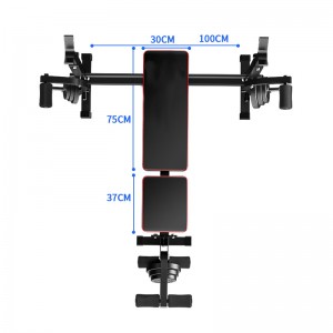 Foldable barbell squat rack multifunctional weightlifting bed
