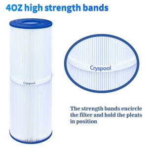 Cryspool PRB25-IN Spa Filter Replaces Unicel C-4326 Hot Tub Filter, Filbur FC-2375, 3005845, R172327, R173429, 33521, 25392, 817-2500,5X13 Spa Filter 25 sq.ft.