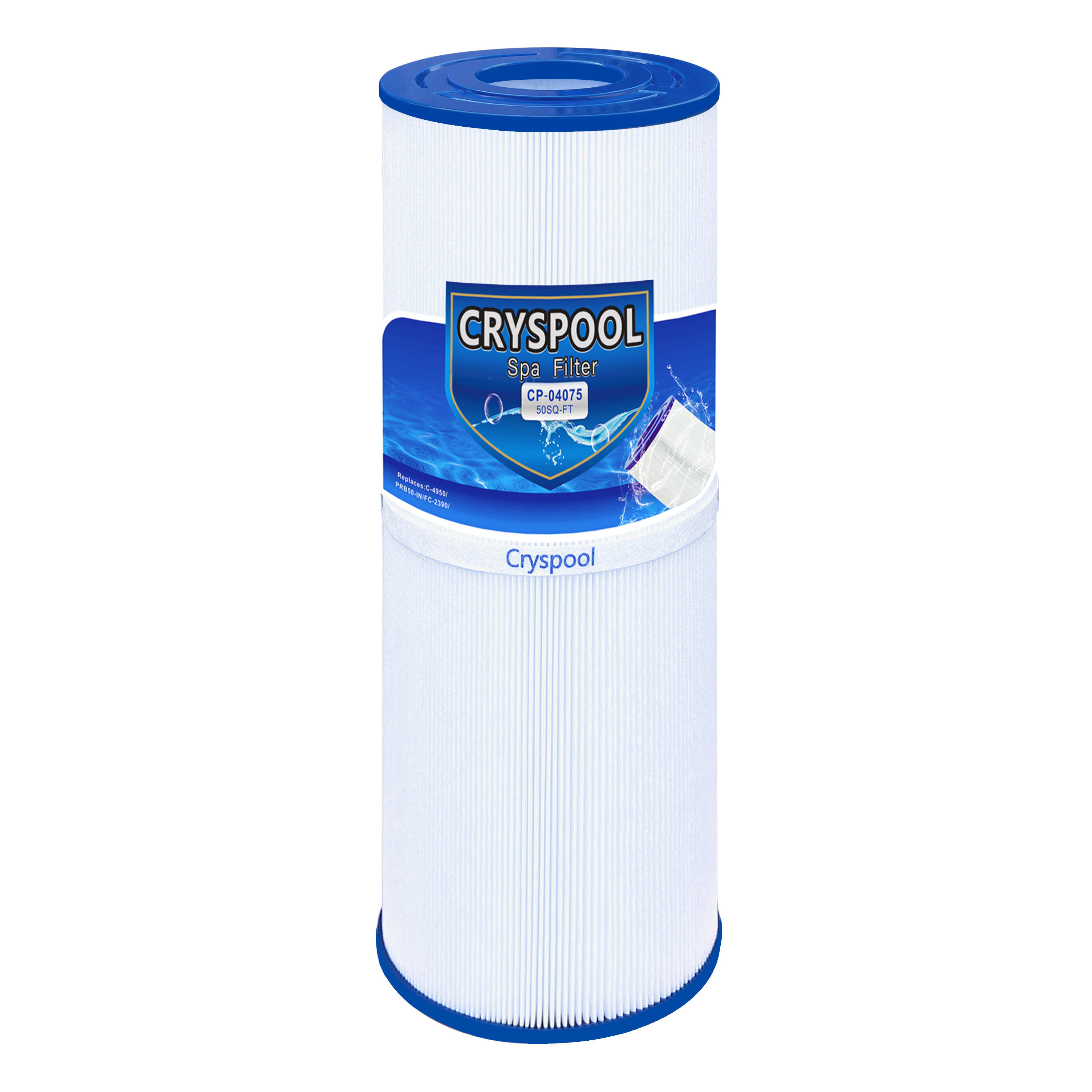 Cryspool 50 sq. ft Spa Filter Replaces Unicel C-4950, PRB50-IN, Filbur FC-2390, Guardian 413-212-02, J200 Series Filter, 03FIL1600,373045, Cal Spa Hot Tub Filter Replacements Featured Image