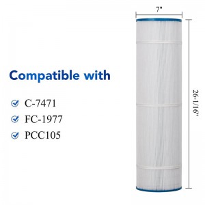 Pentair CCP420 Cyrspool CP-07007 Swimming Pool Filter Replacement For Unicel C-7471, Filbur FC-1977, Pleatco PCC105