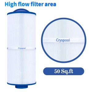 Cryspool 2″ MPT-Thread Spa Filter Compatible with Marquis Spa 20041, 20091, 370-0237, 5ch-502, Marquis 50, PPM50SC-F2M, FC-0195, Cal Spa FIL11100202, 50 sq.ft.