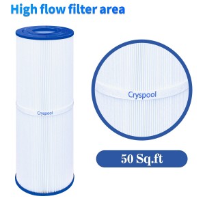 Cryspool 50 sq. ft Spa Filter Replaces Unicel C-4950, PRB50-IN, Filbur FC-2390, Guardian 413-212-02, J200 Series Filter, 03FIL1600,373045, Cal Spa Hot Tub Filter Replacements