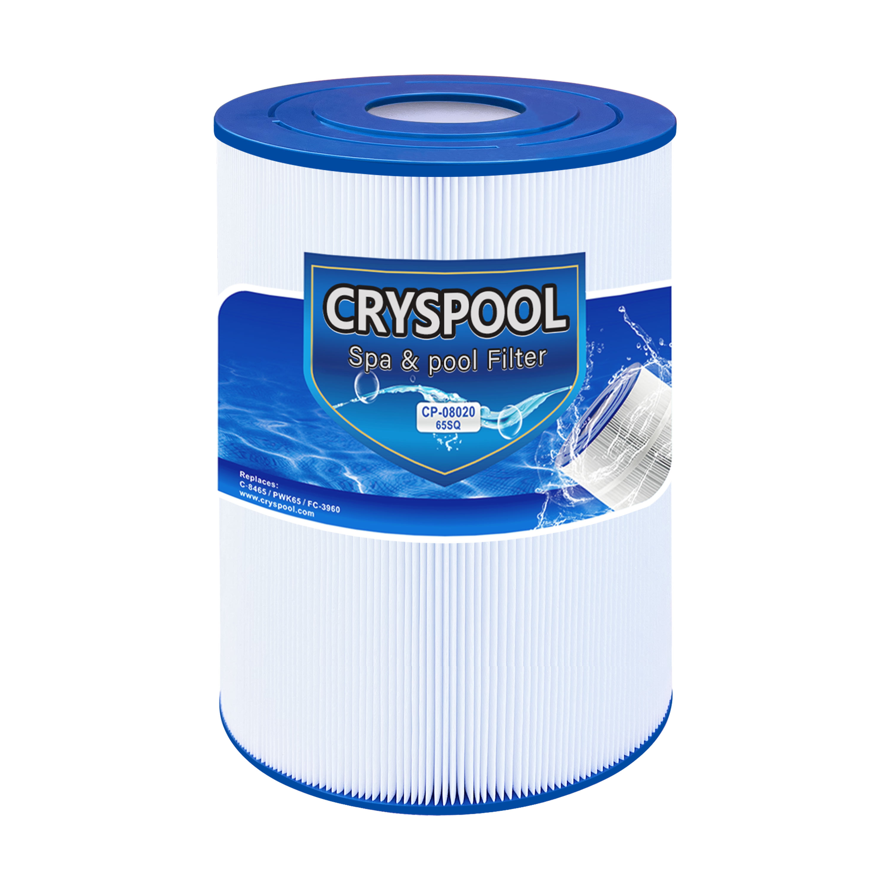 Cryspool pwk65 Compatible with Watkins 31114, Hot Spot spa Filter,Unicel C-8465, Filbur FC-3960, 71827, 71828, Watkins 65 sq.ft hot tub Filter. Featured Image