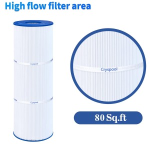 Cryspool Pool Filter Cartridge Compatible with Clean & Clear Plus 320, PCC80-PAK4, R173573, CCP320,Unicel C-7470, Filbur FC-1976, 817-0081