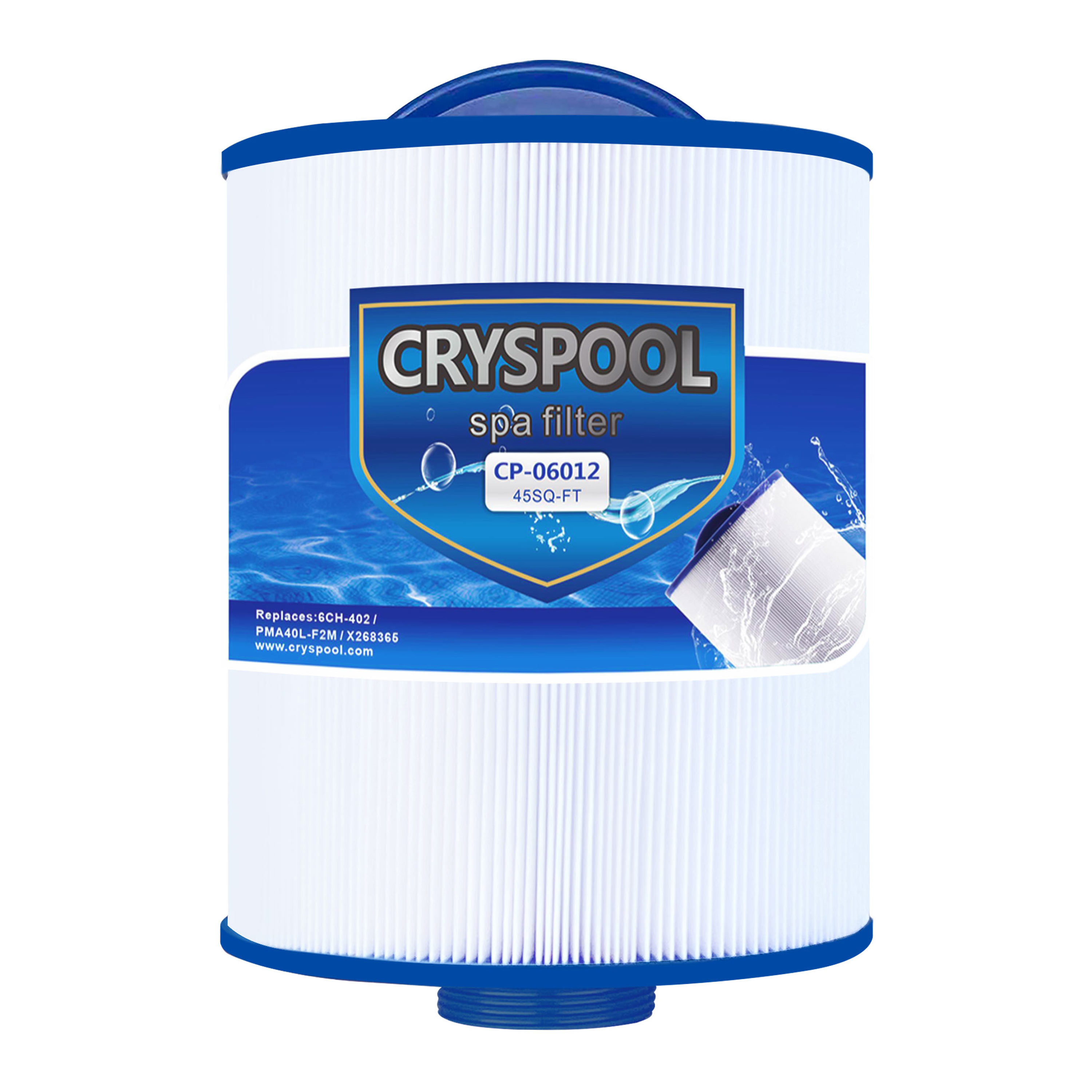 2021 Good Quality Hot Tub Water Purifier - Cryspool PMA40L Spa Filter Compatible with Unicel 6CH-402,PMA40L-F2M,X268543,Master Spas Twilight X268365,X26851,X268514, 40 sq.ft – Cryspool