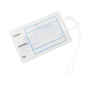 Etiqueta de equipaje de PVC de plástico duro de aerolíneas personalizadas