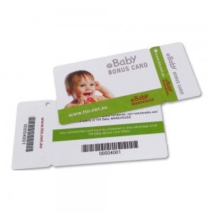 플라스틱 선물 키체인 PVC 바코드 카드