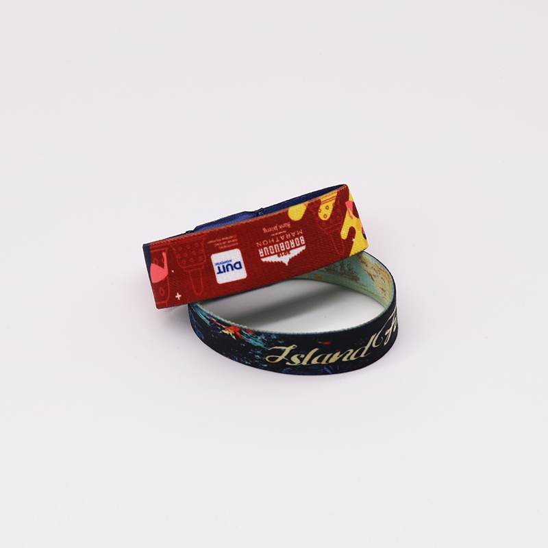Elastic Fabric RFID Wristband Chip ID QR RFID Elastic Wristband Custom  Wholesaler