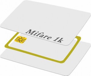 White blank contactless Mifare Cards