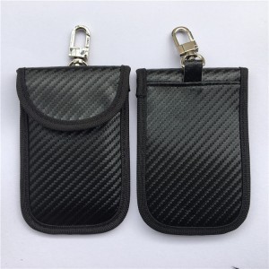 RFID Car Key bag Signal Carbon /Fiber Blocking Secure Pouch