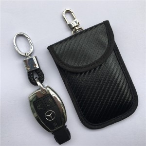 RFID-сумка для автомобильных ключей, безопасный чехол с блокировкой сигнала из углеродного/волоконного волокна
