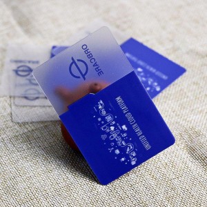 सानुकूल प्लास्टिक पीव्हीसी पारदर्शक व्यवसाय कार्ड मुद्रण