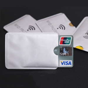 Vỏ bọc thẻ chặn tín hiệu NFC trống PVC, ngăn đựng thẻ ngân hàng chống bảo vệ