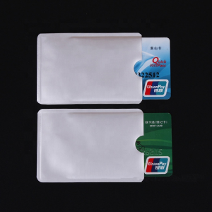 Κενό περίβλημα κάρτας μπλοκαρίσματος σήματος NFC από PVC, θήκη τραπεζικής κάρτας κατά της προστασίας