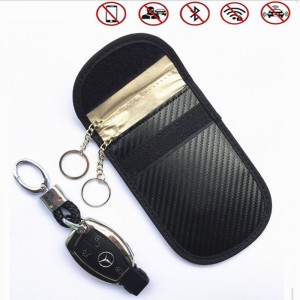 Bolsa para llaves de coche RFID, bolsa segura con bloqueo de fibra y carbono