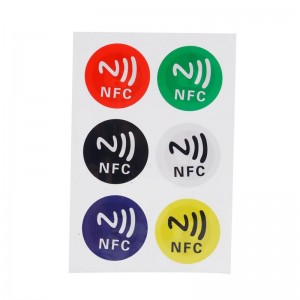 Custom paper PET PVC NTAG216 NFC Sticker