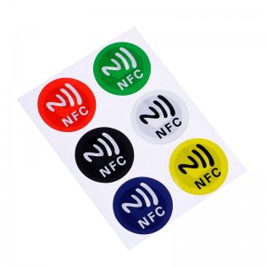 888 baýt Custom NTAG216 NFC Stiker belligi