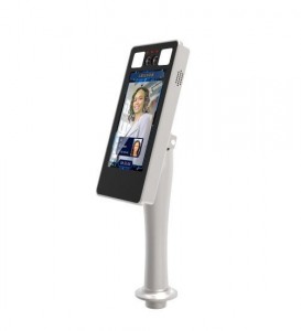 Testhőmérséklet-arcfelismerő szkenner, kártyaolvasó és lázriasztó támogatás