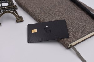Cartão de tarja magnética de aço inoxidável com chip de contato de crédito de metal