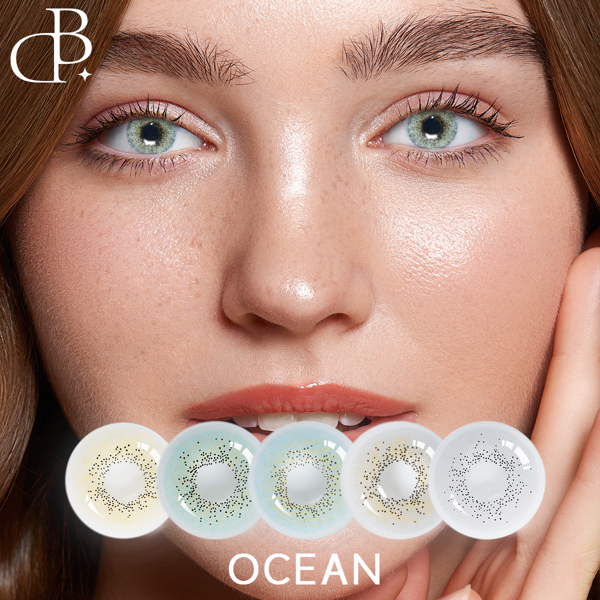 OCEAN 14,2 mm кафяв цвят контактни лещи меки контактни лещи 1 година контактни лещи квадратни