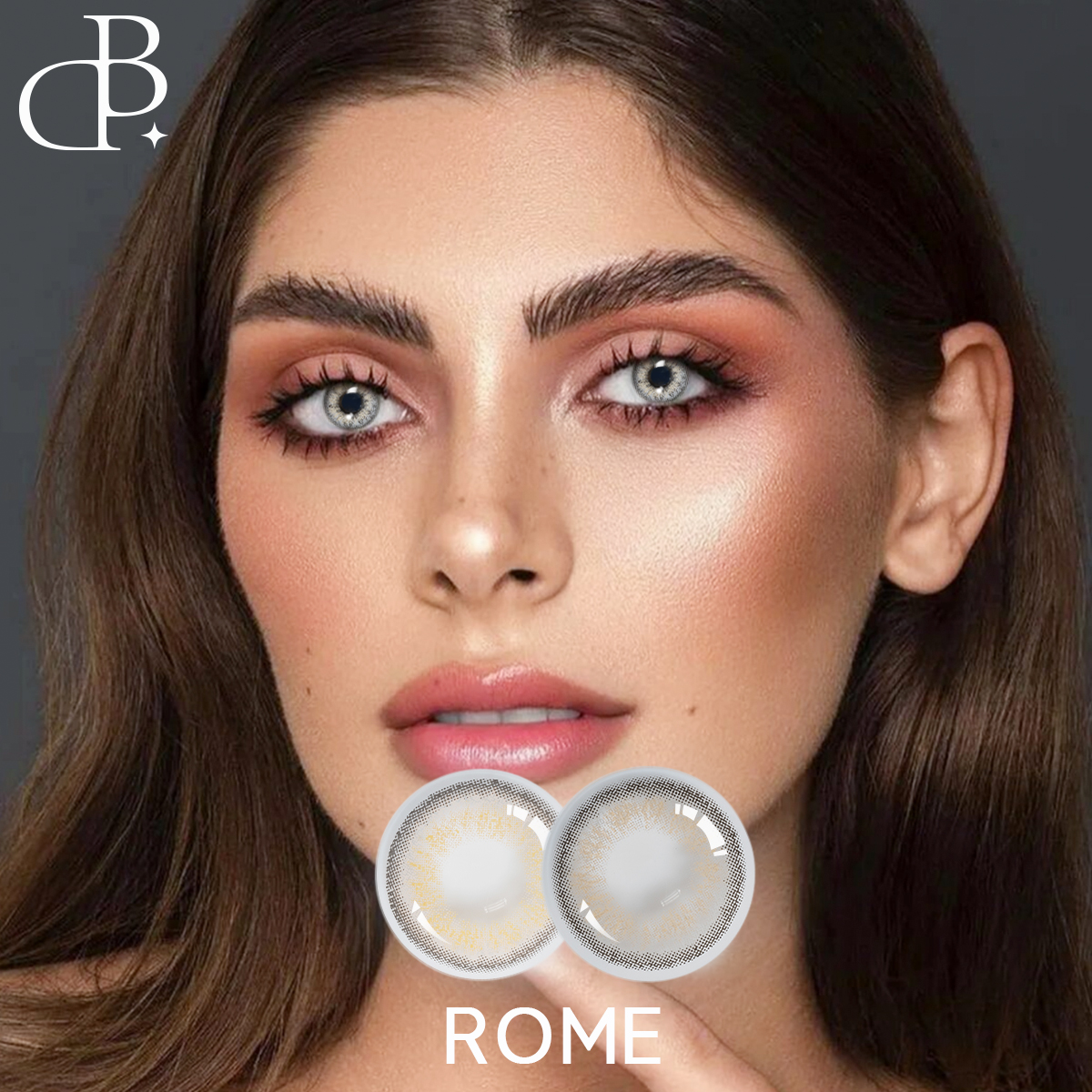 2024 ROME Brown European women beauty colored eye contact lens contact lenses malinis na kahon portable manual rotary lens delivery