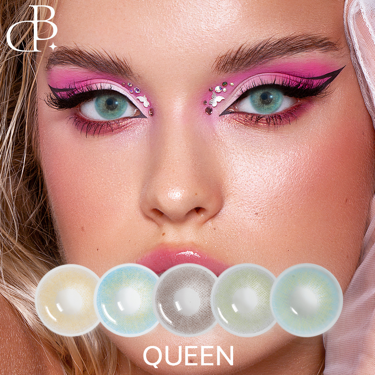 Доставчик на цветни контакти Кралица Най-естествените цветни контактни лещи Меки контактни лещи със сила на рецепта Безплатна доставка