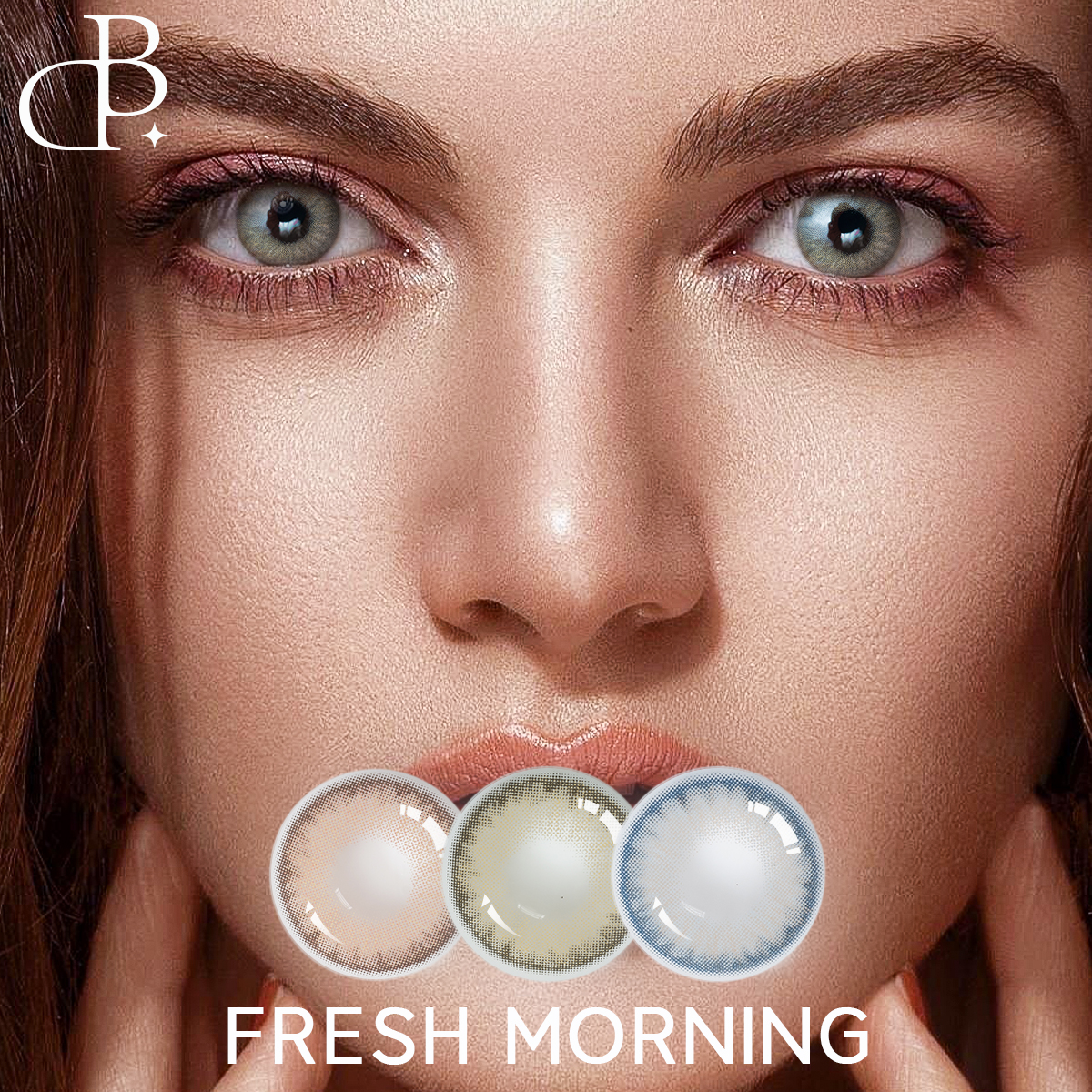Lentes de olho coloridas de uso anual, lentes de contato coloridas da manhã fresca, círculo de personalização, lentes de cor macia