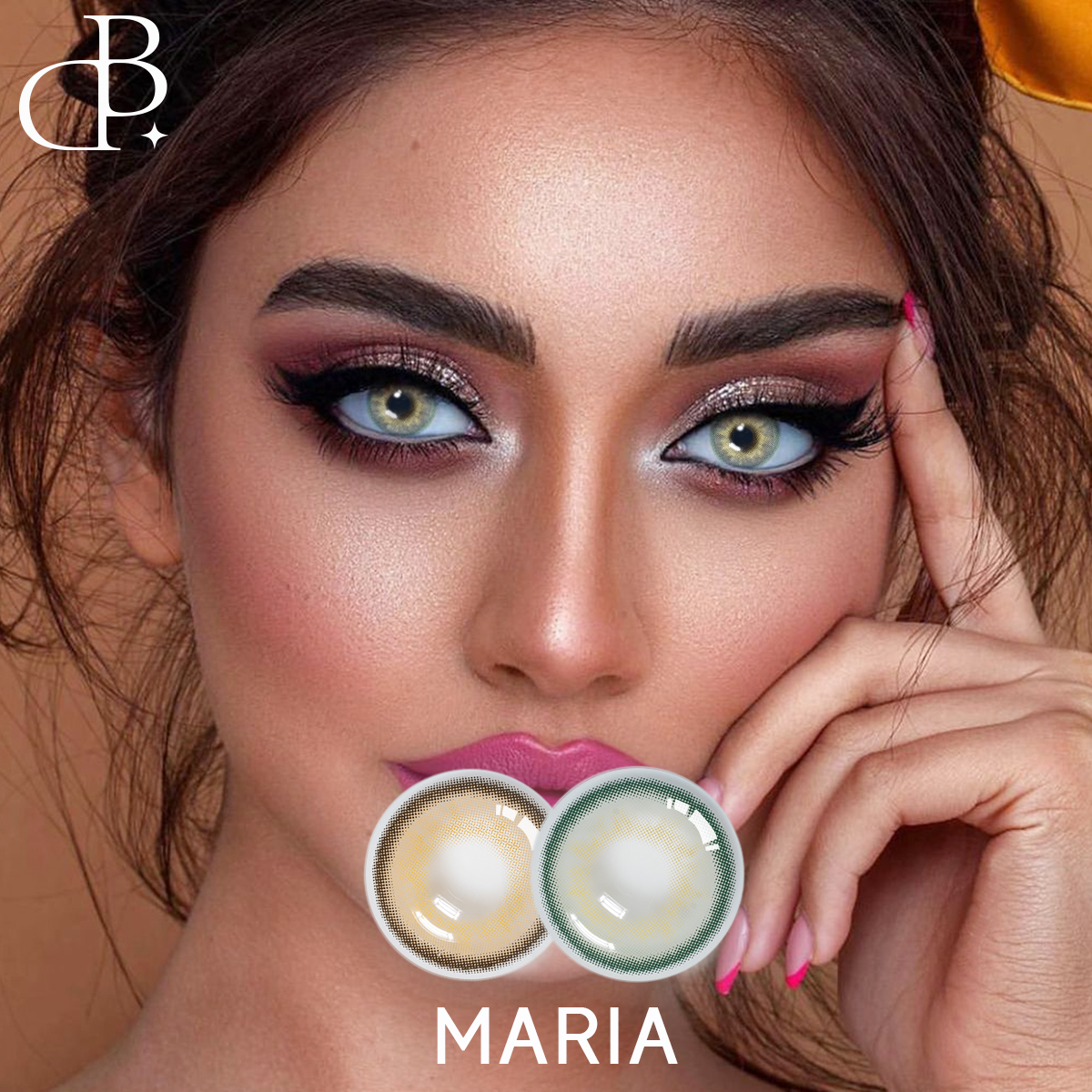 MARIA Wholesale Factory Cosmetic Contact Lens non prescriptive contact lens at low cost Soft lens aurora brown color lens