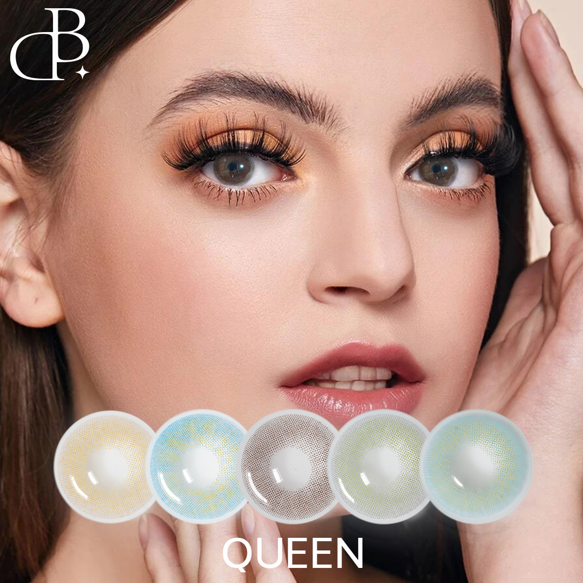 QUEEN Eye Lenses Color Contact Lenses dbeyes contact lenses Wholesale Customize Yearly Cosmetic Gray brown Nature Soft Quantity fast delivery