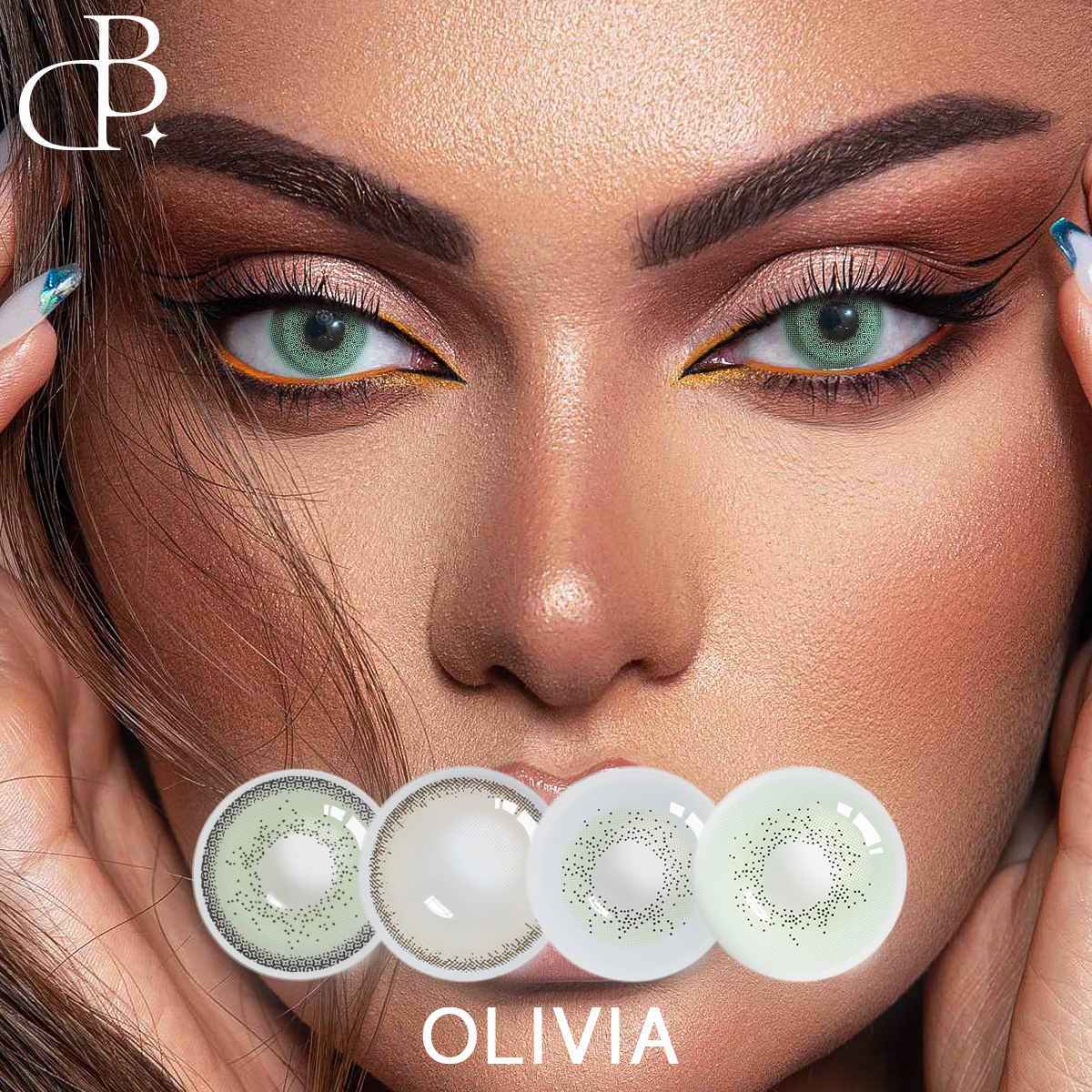 OLIVIA Hot sale Colored Eye Contact Lens oem Contacto de color 14.20mm 14.50mm Color Contact Lens