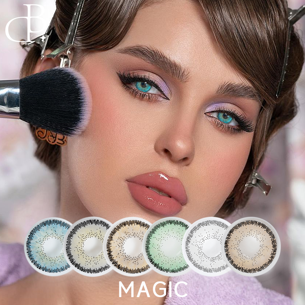 MAGIC 8 Colors Super Natural Kontaktlins Billiga färgade ögonlinser Partihandel Mjuka 14,5 mm Lentes De Contacto