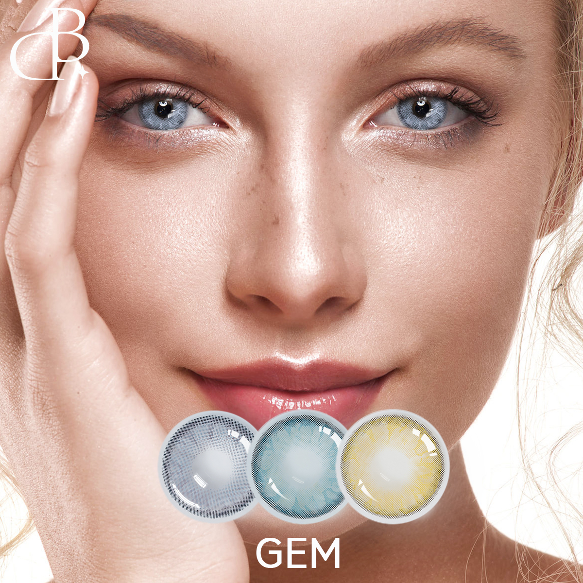 GEM OEM ODM Look kosmetische farbige Kontaktlinsen 3-Ton-Farbkontaktlinsen Großhandel Augenkontaktlinsen