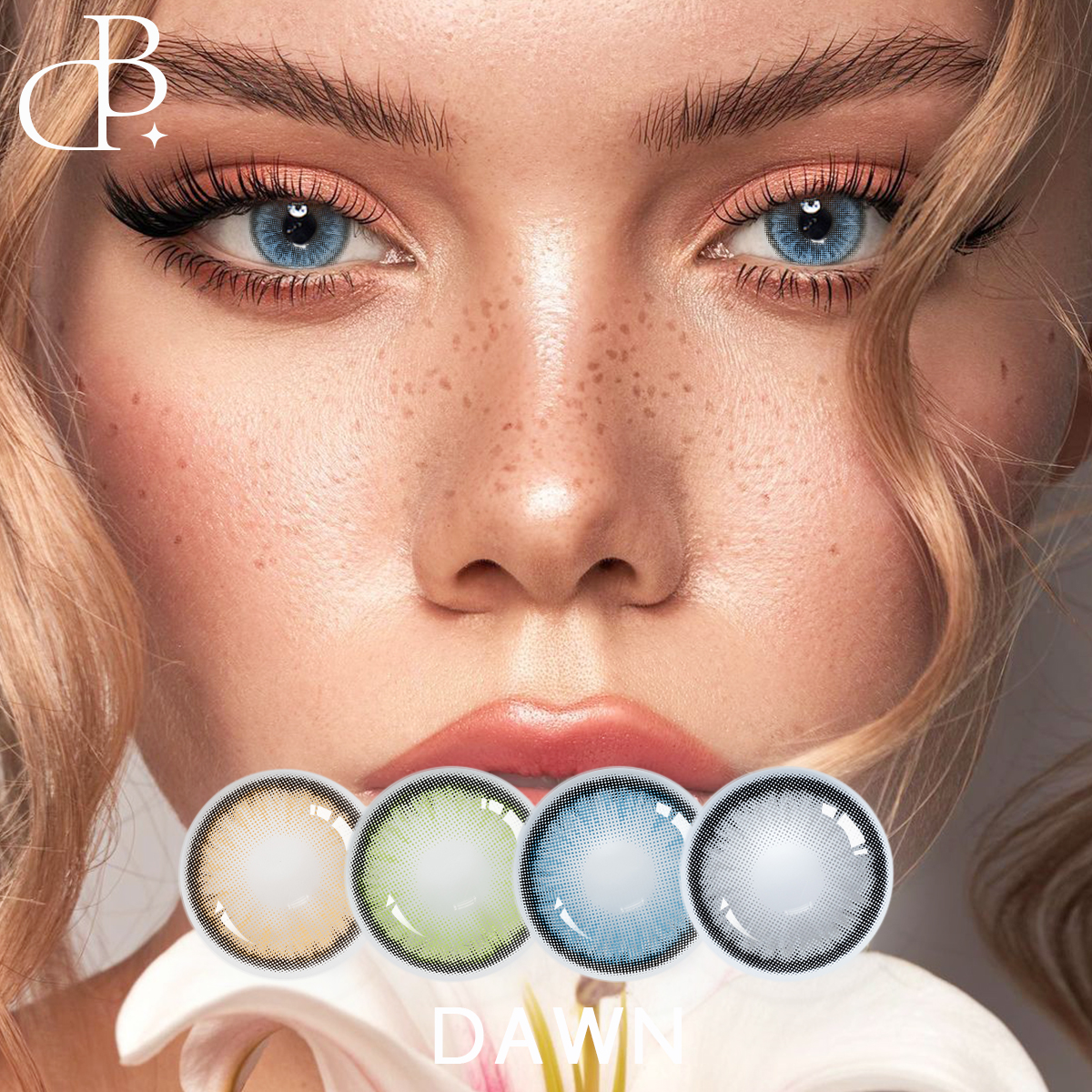 ДАВН ХОТ мекана козметичка наочала за контактна сочива у боји годишње контактна сочива у природној боји
