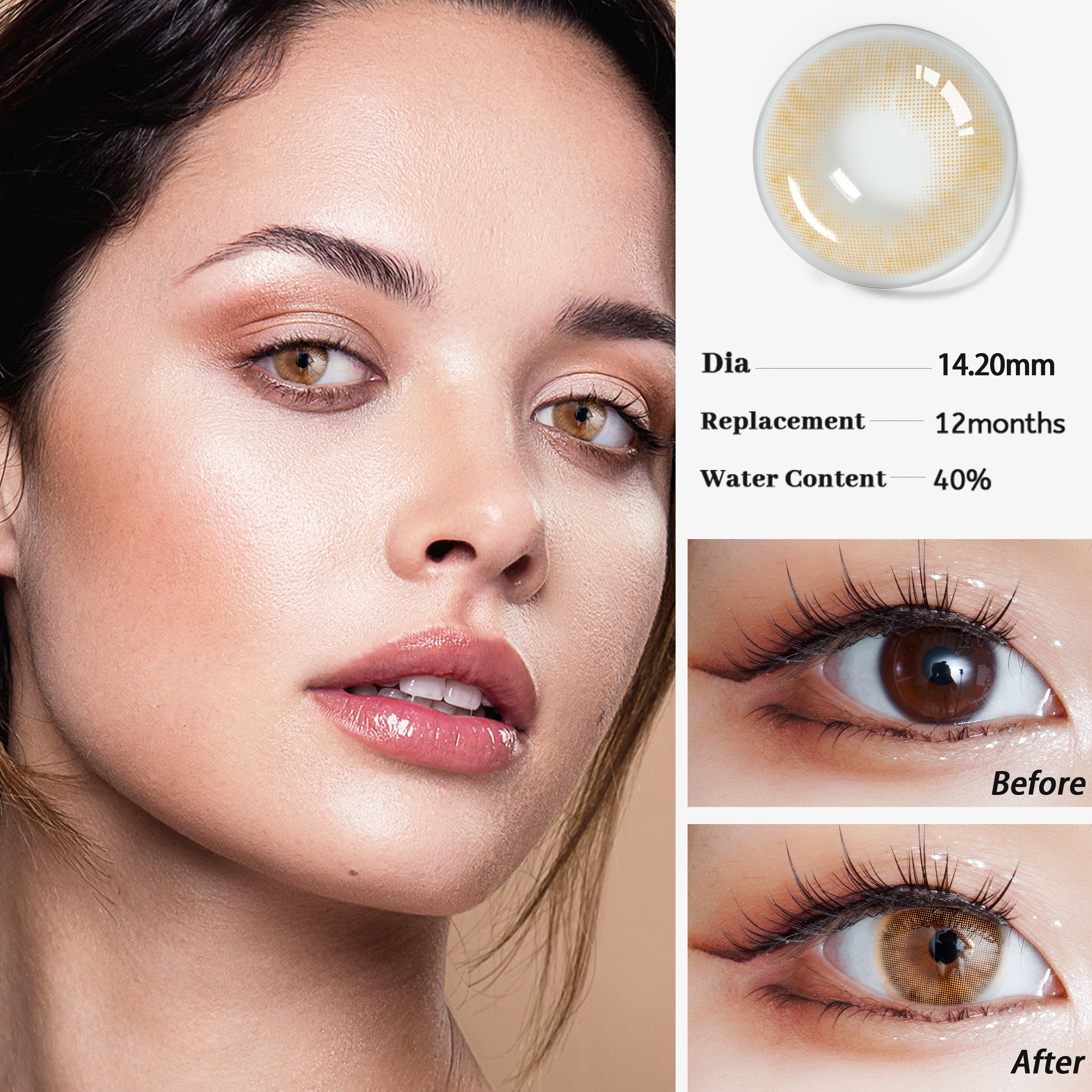 HIDROCOR Contact Lens Wholesale Soft Contacts Eyes Color Lens Cosmetic Natural Colored Eye Contact Lenses